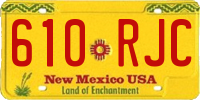 NM license plate 610RJC