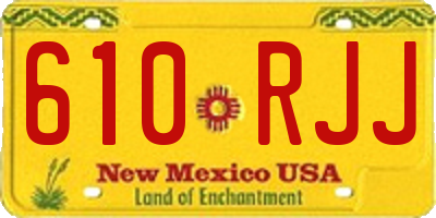 NM license plate 610RJJ