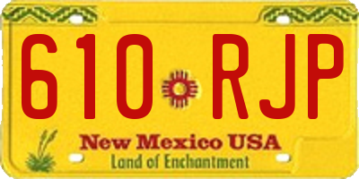 NM license plate 610RJP