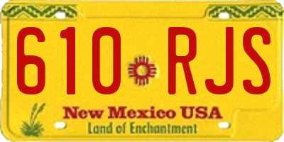 NM license plate 610RJS