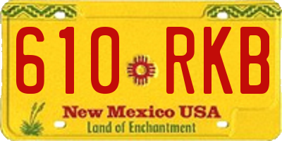 NM license plate 610RKB