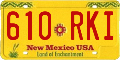 NM license plate 610RKI