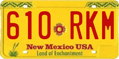 NM license plate 610RKM