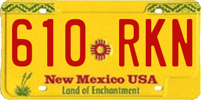 NM license plate 610RKN