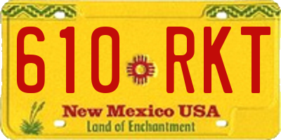NM license plate 610RKT