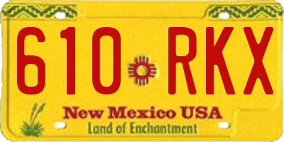 NM license plate 610RKX