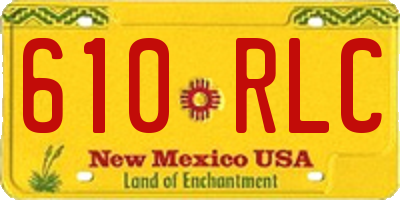 NM license plate 610RLC