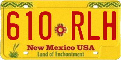 NM license plate 610RLH