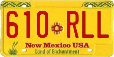 NM license plate 610RLL