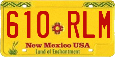 NM license plate 610RLM