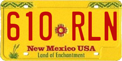 NM license plate 610RLN
