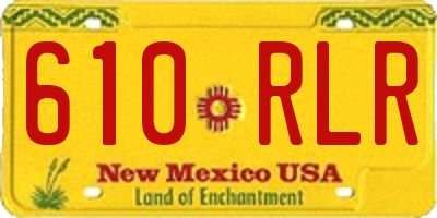 NM license plate 610RLR