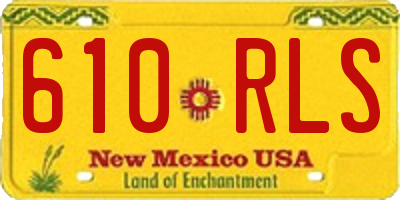 NM license plate 610RLS