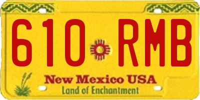 NM license plate 610RMB