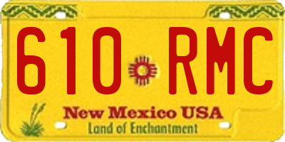 NM license plate 610RMC
