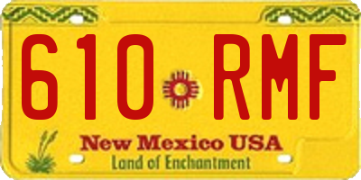 NM license plate 610RMF