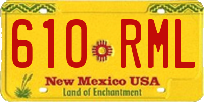 NM license plate 610RML