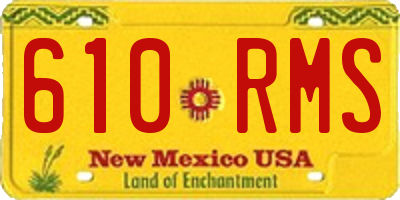 NM license plate 610RMS