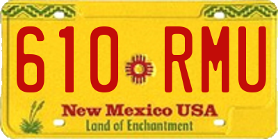 NM license plate 610RMU