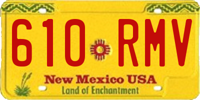 NM license plate 610RMV