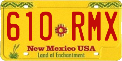 NM license plate 610RMX