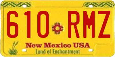 NM license plate 610RMZ