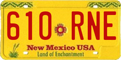 NM license plate 610RNE