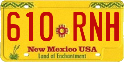 NM license plate 610RNH