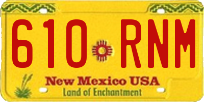 NM license plate 610RNM
