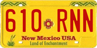 NM license plate 610RNN