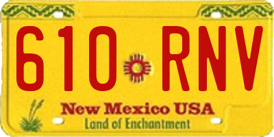 NM license plate 610RNV