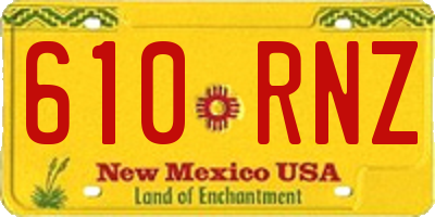 NM license plate 610RNZ