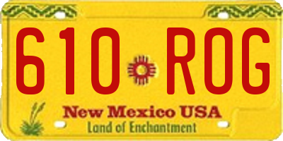 NM license plate 610ROG