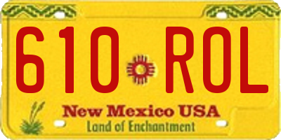 NM license plate 610ROL