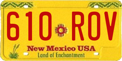 NM license plate 610ROV