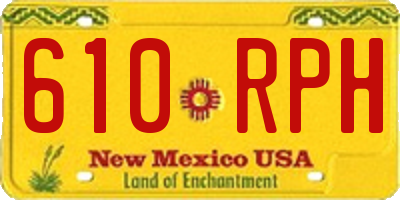 NM license plate 610RPH