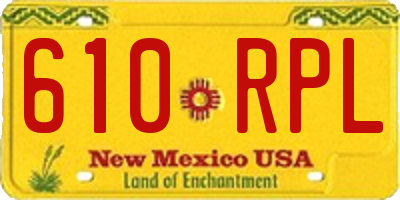 NM license plate 610RPL