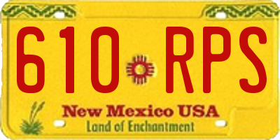 NM license plate 610RPS
