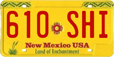 NM license plate 610SHI