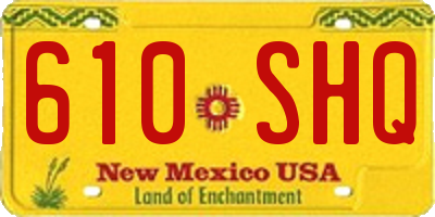 NM license plate 610SHQ