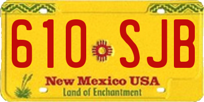 NM license plate 610SJB