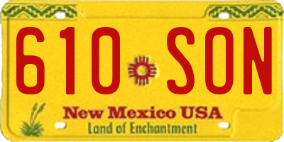 NM license plate 610SON