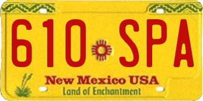 NM license plate 610SPA