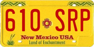NM license plate 610SRP