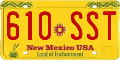 NM license plate 610SST