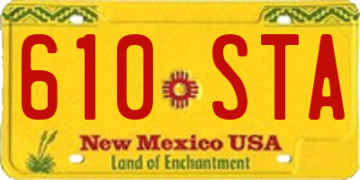 NM license plate 610STA