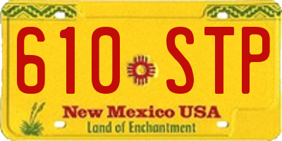 NM license plate 610STP