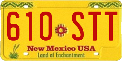 NM license plate 610STT