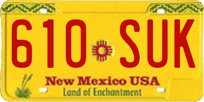 NM license plate 610SUK