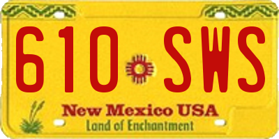 NM license plate 610SWS